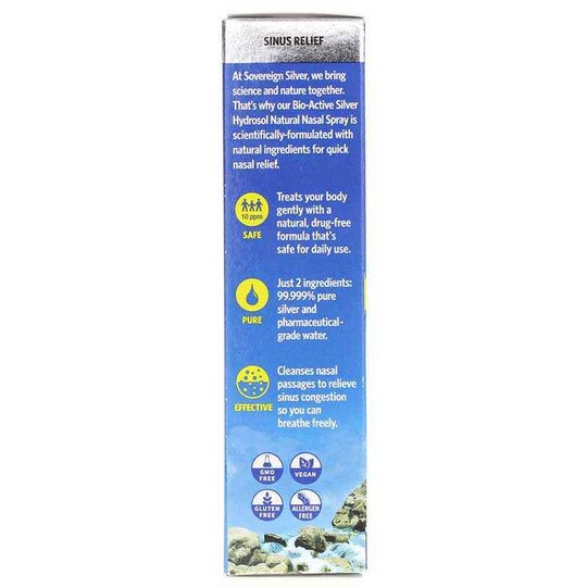 Natural Nasal Spray Bio-Active Silver Hydrosol, SVS